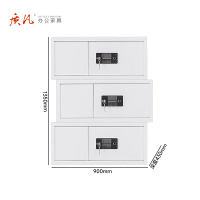 苏宁 质凡 办公家具 保密柜档案柜资料柜三节电子密码锁/ZF-BMG083/900*430*1350mm