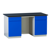 臻远 ZY5052709 实验台实验室 工作台实验桌操作台 全钢深蓝1.5米边台