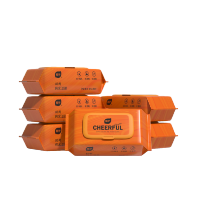 植护悦色橙恒研洁肤湿巾200mm*160mm 80片