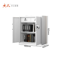 苏宁 质凡 办公家具 保密柜档案柜资料柜单节带抽国保指纹锁/ZF-BMG107/900*420*925mm