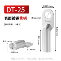 竑麟动力 HDT-25 标准堵油DT紫铜鼻 镀锡紫铜鼻子铜线耳 单位:个