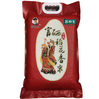 苏鲜生商博士联名款东北大米黑龙江富硒稻花香米5kg 红非真空