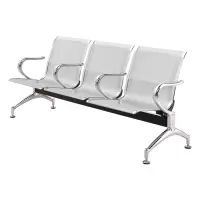中豫鑫泽 ZYXZ5021030 连排椅机场椅公共座椅长椅等候椅 三人位银灰色