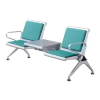 中豫鑫泽 ZYXZ5021037 连排椅机场椅公共座椅长椅等候椅 二人位加茶几绿色坐垫