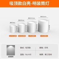 百士安 定制明装筒灯led吸顶桶灯射灯 白壳、150*180mm,功率:50W,温色:5700K(定制联系客户经理)