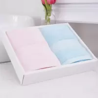 洁丽雅(Grace)6732抗菌毛巾2条礼盒装 纯棉毛圈成人加大毛巾柔软吸水76*35cm 110g