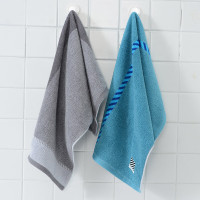 洁丽雅(Grace)231164 纯棉毛巾男士2条装抗菌防螨吸水洗脸洗澡加厚毛巾110g/条