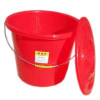 塑料桶手提 带盖 圆桶红耐摔 34# 口径25*22cm 个
