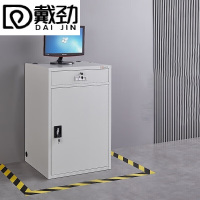 戴劲PC工业电脑监控机箱柜机一体机网络柜工业机柜 灰白-不带轮单柜