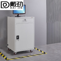 戴劲PC工业电脑监控机箱柜机一体机网络柜工业机柜 灰白-带轮单柜