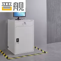 晋舰PC工业电脑监控机箱柜机一体机网络柜工业机柜 灰白-不带轮单柜