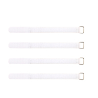 龙云天盾方扣魔术贴扎带尼龙粘扣带不锈钢扣自粘捆绑带20*400mm白色200条