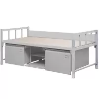 花都家美营具单人床加厚钢制成人铁架床/带蚊帐杆床下柜(含床板)XZS220