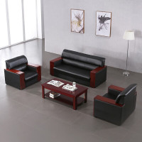 圣德列办公沙发简约接待会客中式办公室沙发组合1+1+3+长茶几