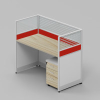 鑫金虎(XIN JIN HU)职员办公桌简约屏风卡座员工位电脑桌单人位含柜 1260*630*1200mm