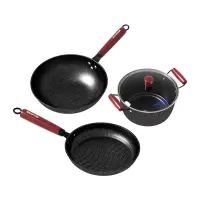 美菱MGJ-LC3211 麦饭石色不粘锅套装