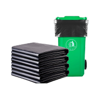 超大塑料袋商用大号垃圾袋手提式黑色 60*90cm 4.5丝加厚款 50个