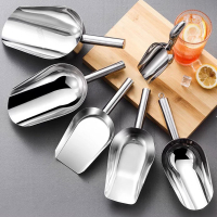 海斯迪克 304不锈钢取样铲多用圆口中号 226*78*40