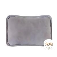 得力(deli) 热水袋暖手宝充电暖宝宝暖水袋注水暖手袋热敷 灰色