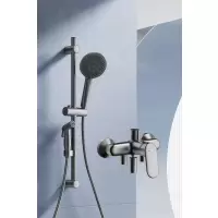 九牧(JOMOO)枪灰集成升降硅胶除垢三功能分体淋浴器喷枪款35324-592/HBS-1