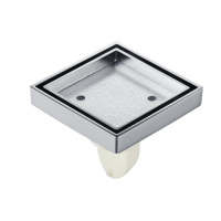 潜水艇(Submarine)TD50-10 铜镀铬防臭隐形地漏 大排量四防地漏 可镶嵌瓷砖50管径