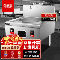 喜莱盛商用燃油灶台大锅灶1.2米锅 学校幼儿园工地食堂燃油大锅灶1.3mm厚面板1.2米燃油款XLS-R120
