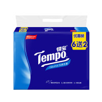 得宝Tempo4层加厚90抽无香抽纸8包/提装T2367*2提