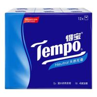 得宝4层迷你经典小包纸巾无香手帕纸便携纸餐巾纸7片纸巾×12包/条*3 T0138B