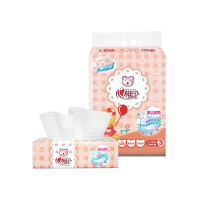 DT1120 心相印婴用型120抽三层塑装纸面巾(升级版)3包/提*3