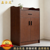 鑫金虎 简约现代餐边柜厨房储物柜北欧风碗柜家用茶水柜 红棕色60cm