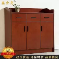 鑫金虎 简约现代餐边柜厨房储物柜北欧风碗柜家用茶水柜 红棕色120cm