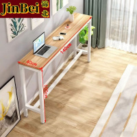 锦北家用吧台奶茶店高脚桌靠墙商用长条桌酒吧台桌椅组合140*40*100单桌