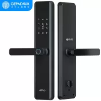 歌派/Gepad 指纹锁 P08 黑色 磁卡、钥匙解锁 微信小程序 密码解锁 手机APP 执手式