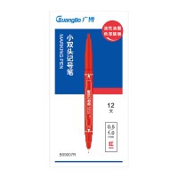 广博(GuangBo) B09007R 小号双头 红色 12支/盒 记号笔 12.00 支/盒 (计价单位:盒) 红色