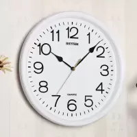 丽声(RHYTHM) 日本丽声挂钟北欧客厅圆形创意时钟 时尚简约现代家用数字石英钟 CMG734NR03