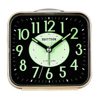丽声(RHYTHM)低音闹钟贪睡闹铃 可爱卡通卧室床头石英钟表夜光学生儿童小闹钟 CRA629NR18