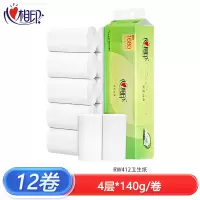心相印RW412茶语丝享系列无芯卫生纸4层140g*12卷一提