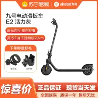 九号(Ninebot)电动滑板车E2成年人两轮代步便携式折叠电动车学生校园安全大屏幕仪表 E2黑色