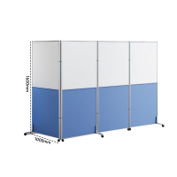 苏宁 质凡 办公室移动屏风折叠推拉隔断墙(全板式)/ZF-GD009/1.0米宽*1.6米高