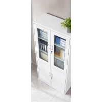 苏宁宜品推荐效率柜055#带锁双层设计PU材质高效收纳文件柜26kg