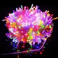 led太阳能低压彩灯氛围灯小彩灯闪灯灯串 电池款10米80灯[不送电池]