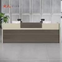 苏宁 质凡 创意前台桌接待简约公司含柜吧台桌 2000x600x1100mm