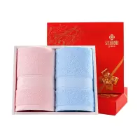 洁丽雅 柔彩全棉面巾两件套 袋装 JLY-TZ022B