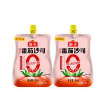 海天 调味品 番茄酱 0添加番茄沙司305g×2袋 果蔬沙司蘸薯条调味品番茄酱