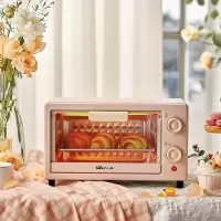 小熊(Bear)电烤箱 10L家用多功能 迷你容量S型发热管 定时控温旋钮操控 免预热小型烤箱