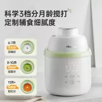 小熊(Bear)婴儿辅食锅多功能BB辅食机 SJJ-F04Q3蒸煮炖搅一体机 6叶刀头