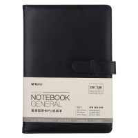 晨光(M&G) APYE8T73A 办公皮本 普惠带扣PU25k100黑 2本装
