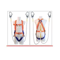 乐顺五点式安全带2米双大钩带缓冲双绳安全绳 单位:件