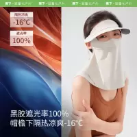 蕉下帽檐款护颈防晒面罩AL34124 蓝烟灰