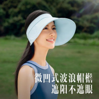 蕉下23BU轨迹系列卷缦女士户外防晒空顶帽 雾语蓝